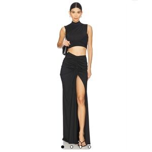 Superdown Brioni Maxi Skirt Top Set in Black
